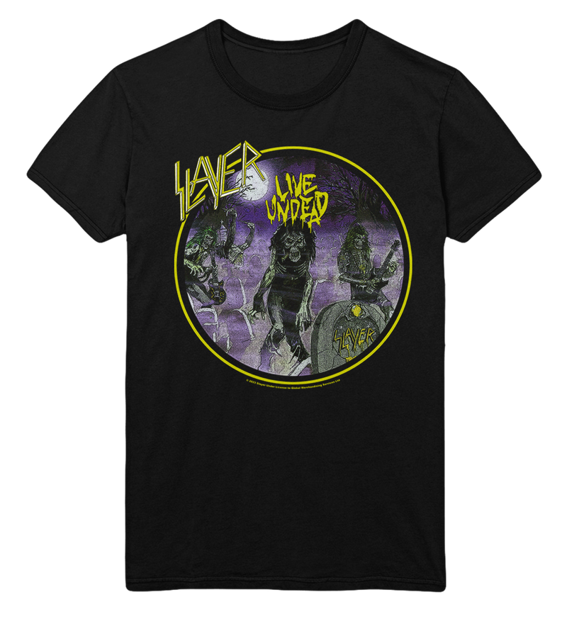 Stakes - Slayer Yellow Undead Jumbo Print T-Shirt - Black