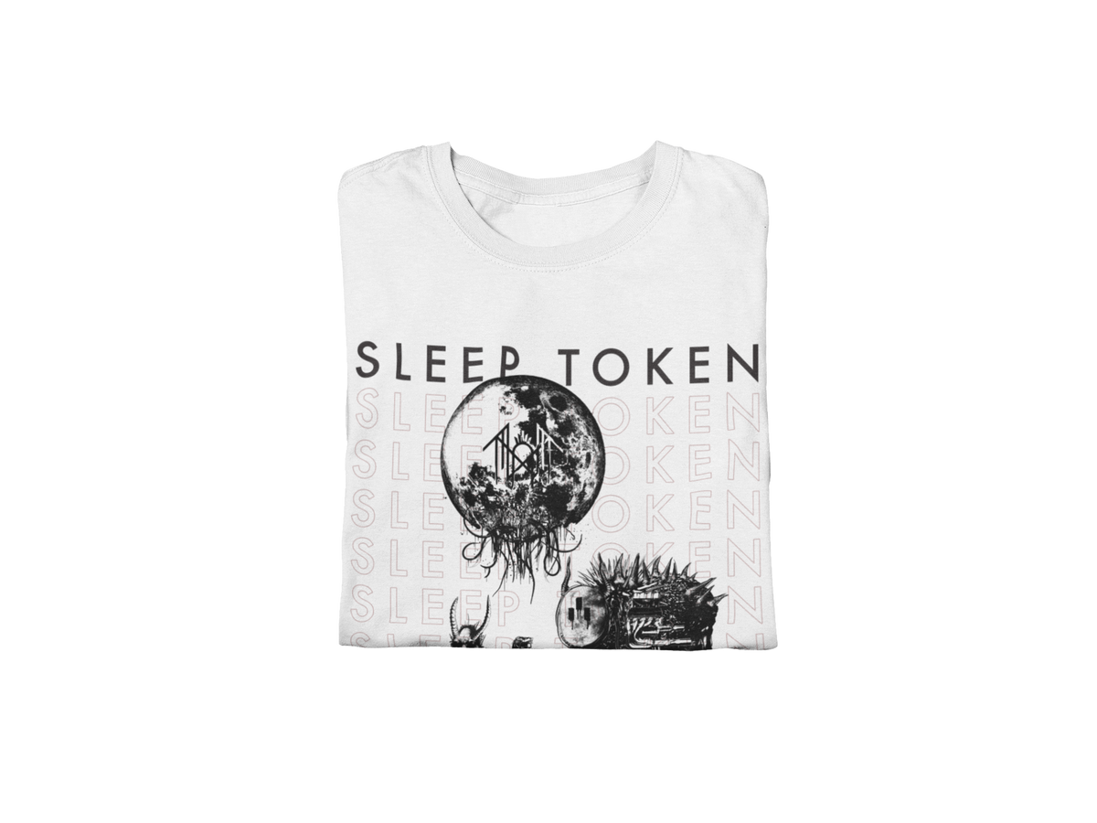 Stakes - Sleep Token Take Me Back Jumbo Print T-Shirt - White