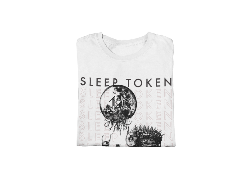 Stakes - Sleep Token Take Me Back Jumbo Print T-Shirt - White