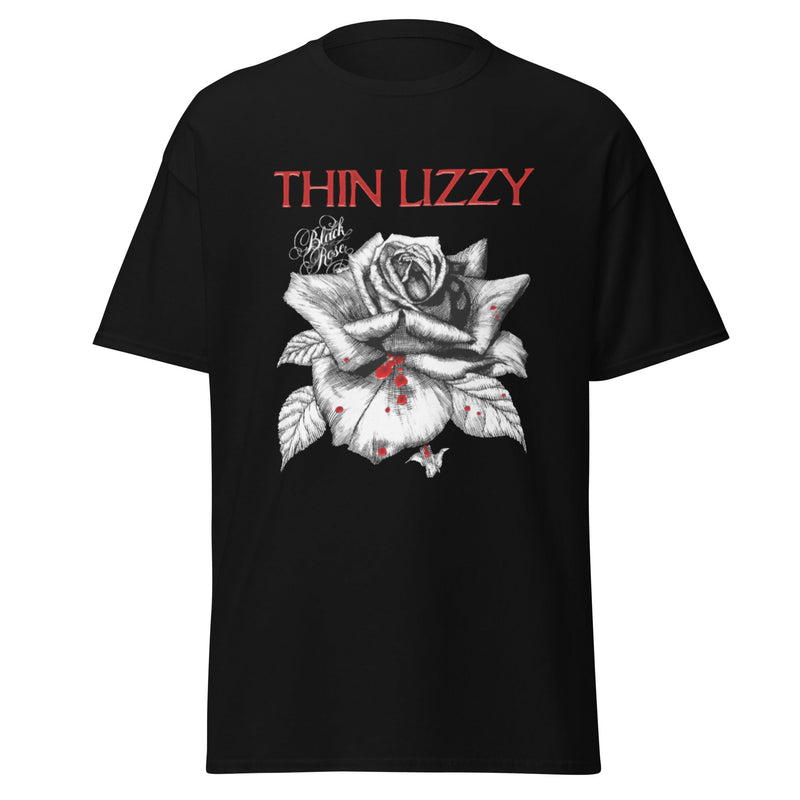 Thin Lizzy - Black Rose Jumbo Print T-Shirt - Black